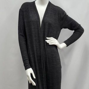 Free People FP BEACH Bicoastal Cardigan in Charcoal Gray / Washed Black Size XS